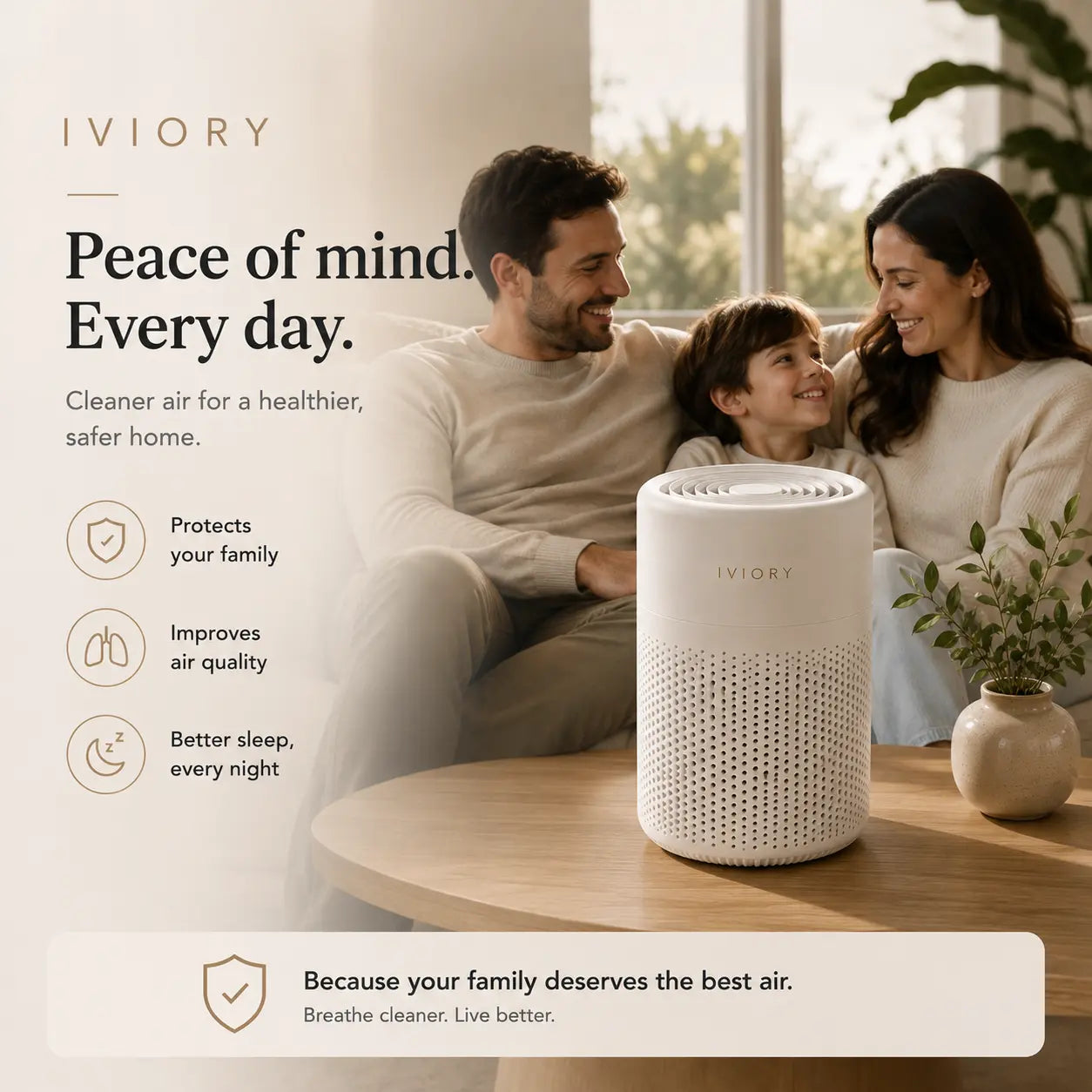 Iviory Air Purifier For Safety