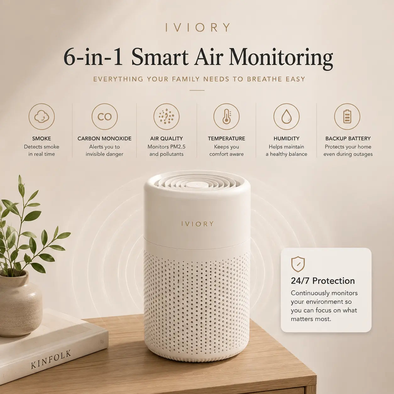 Iviory Air Purifier For Safety